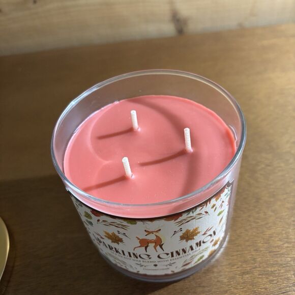 GooseCreek Soy Candle Sparkling Cinnamon 14.5 Oz  3 Wick  Essential Oils Retired - Picture 3 of 4
